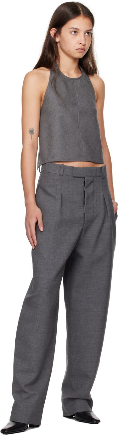 Linne WARDROBE.NYC WARDROBE.NYC Halter Neck Sleeveless Top Grå | W1058F24FL, 3