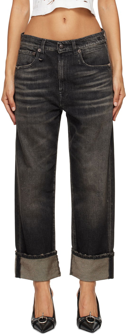 Jeans R13 R13 Cuffed X-Boyfriend Jeans Svart | R13WD111-D152C