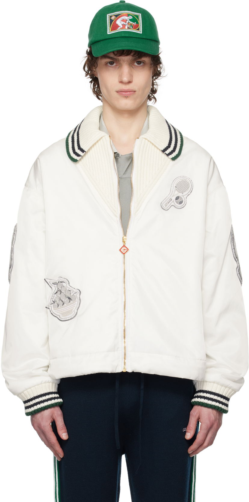Bomberjacka Casablanca Casablanca Coach Jacket Vit | MPS25-OT-164-01