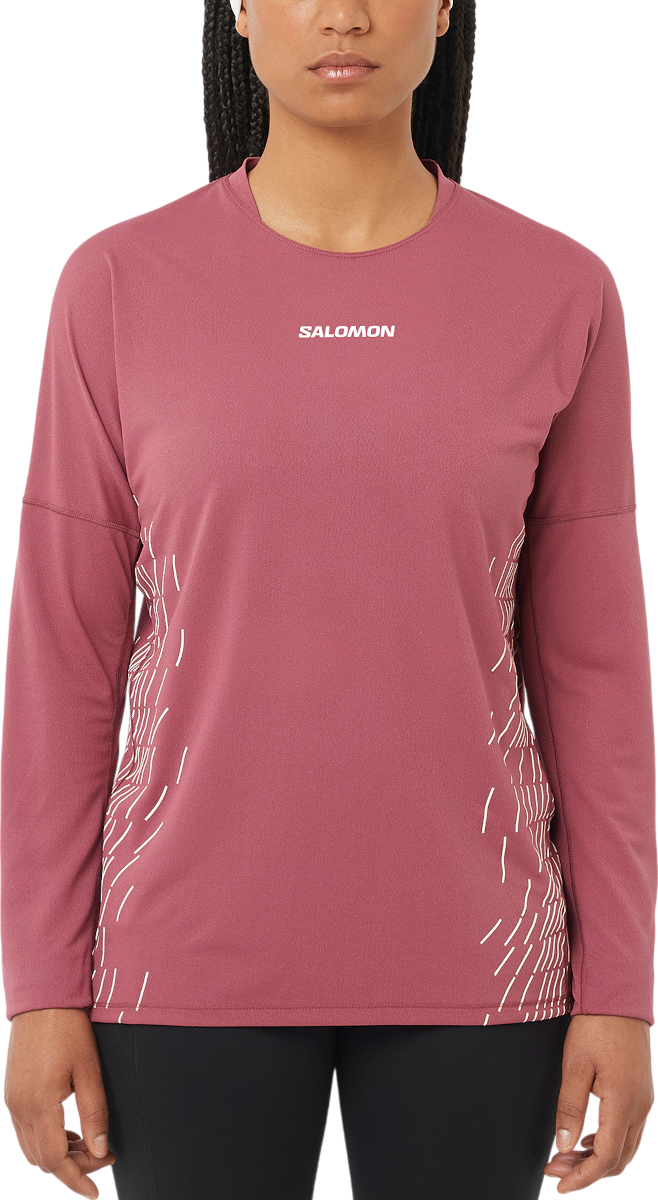 T-shirt Salomon Salomon Sense Aero Graphic Long Sleeve T-Shirt Rosa | lc2697900