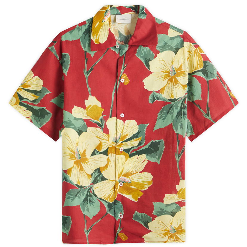 Skjorta Drôle de Monsieur Drole de Monsieur Luciano Floral Print Shirt Röd | G-SH202-LI005-RD