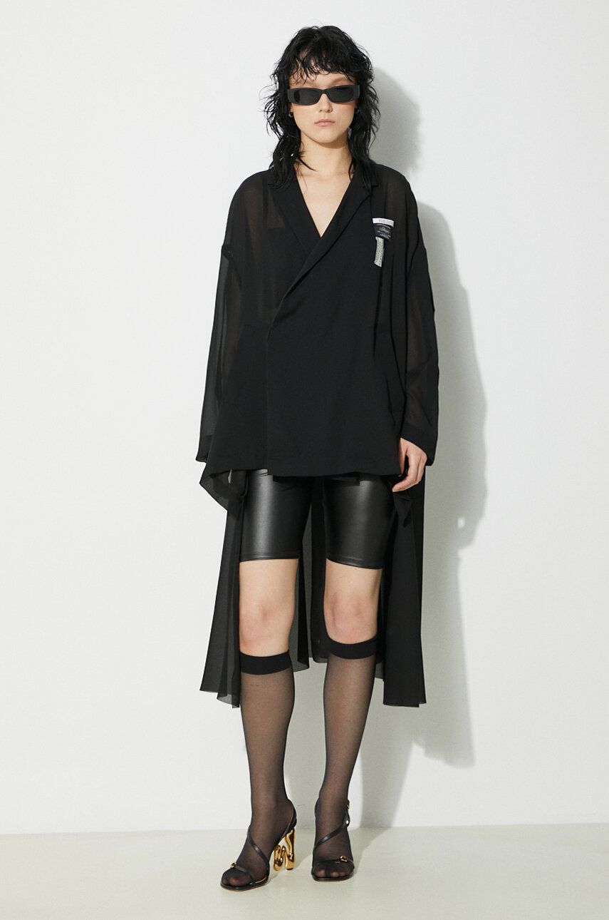 Skjorta UNDERCOVER Undercover Asymmetric Sheer Shirt Svart | UC1D1304.2, 1