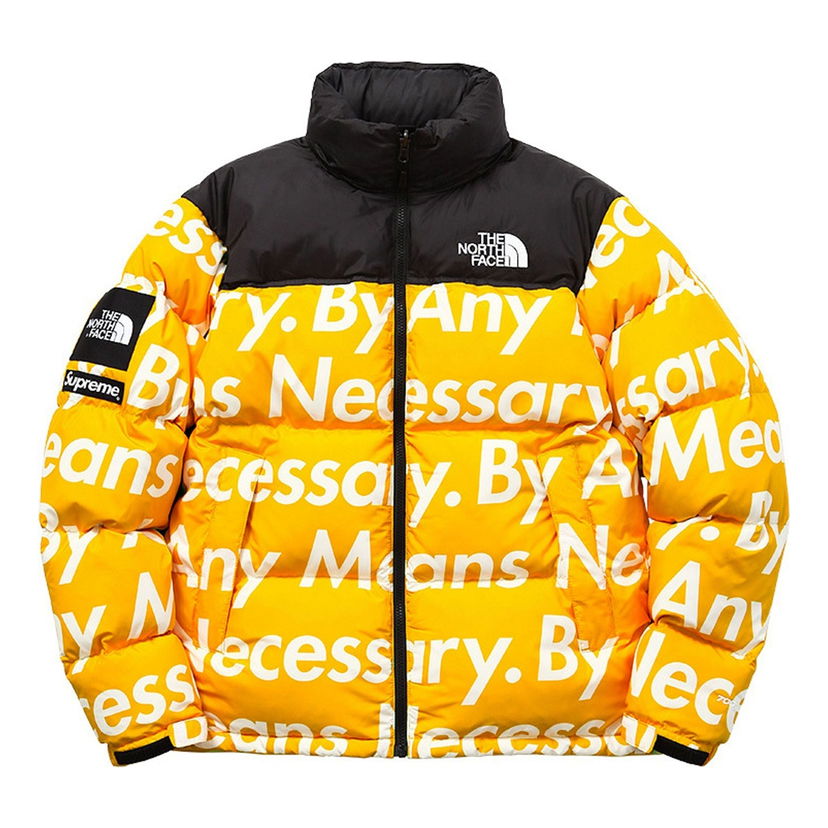 Pufferjacka Supreme FW15 North Face By Any Means Nuptse Jacket Gul | SUP-FW15-622