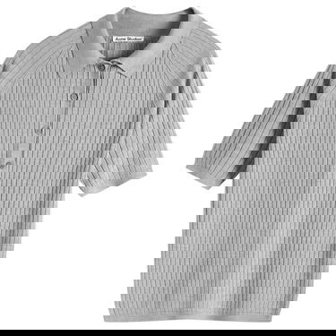 Polotröja Acne Studios Acne Studios Kamanda Knitted Polo Top Grå | A60575-902, 1