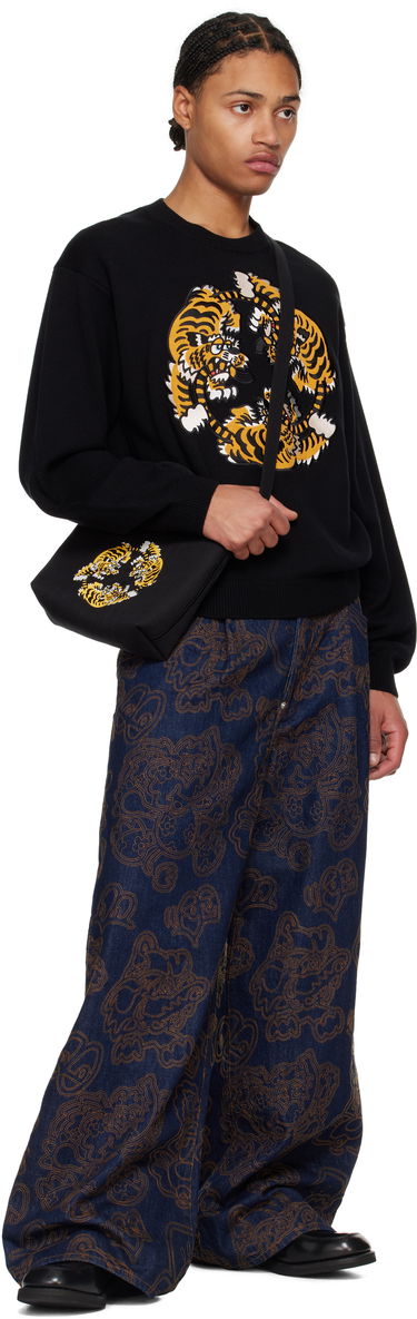 Sweater KENZO VERDY Edition Embroidered Sweater Svart | FF58PU7133CR, 3