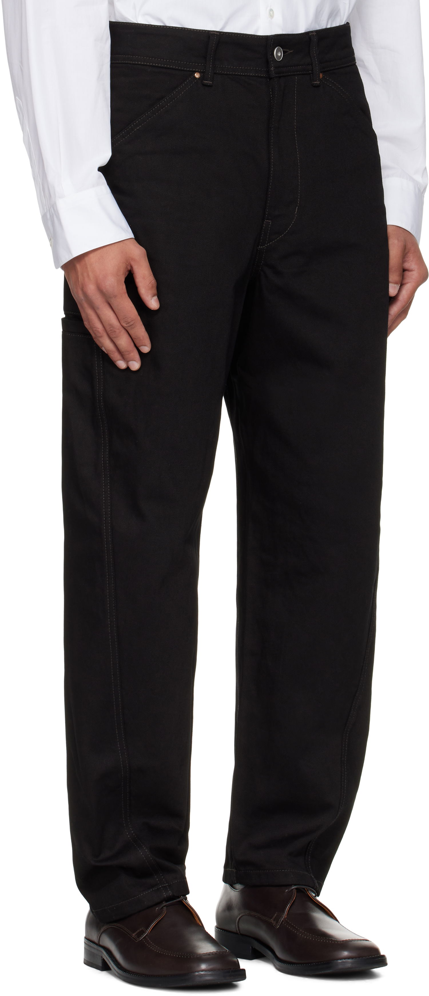 Jeans LEMAIRE Lemaire Twisted Workwear Jeans Svart | PA1102 LD1055, 1