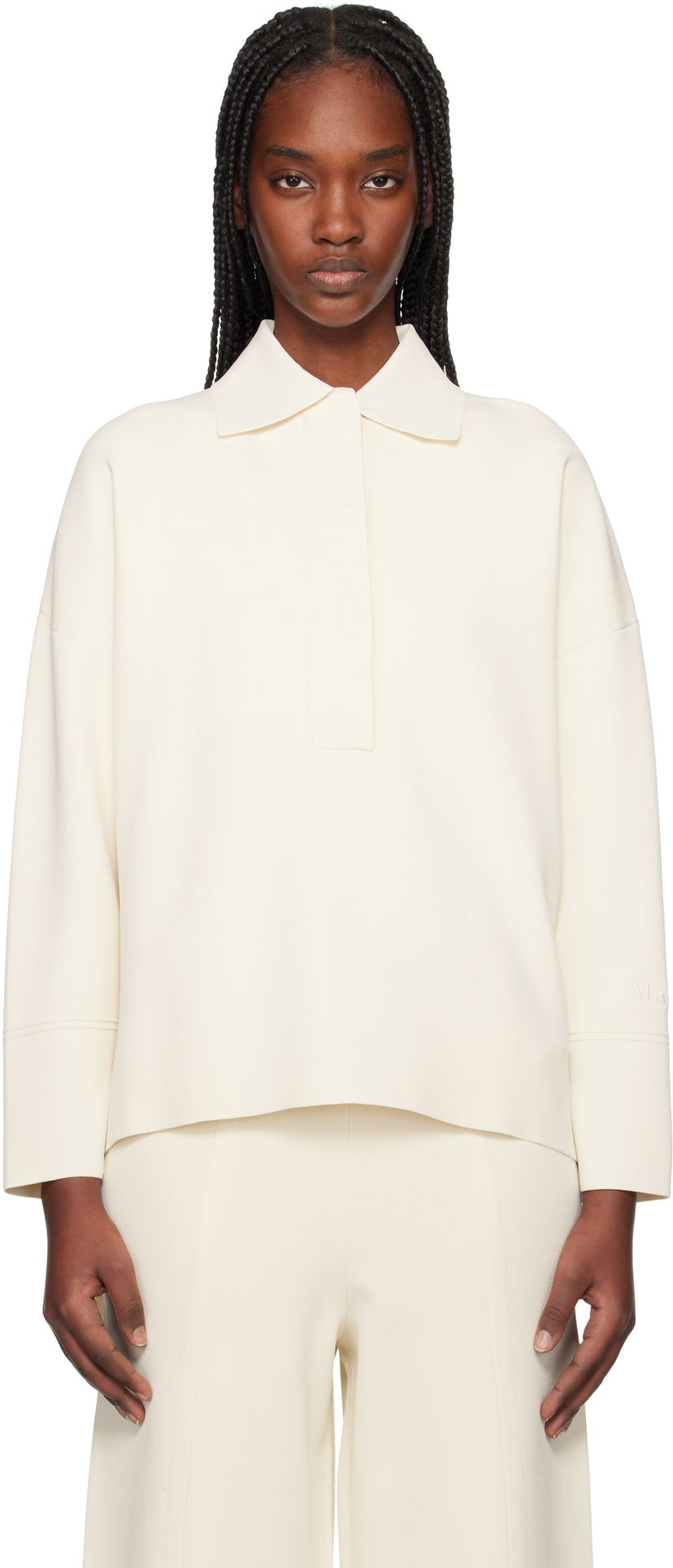 Sweater Max Mara Max Mara Vand Polo Shirt Vit | 2511361068600
