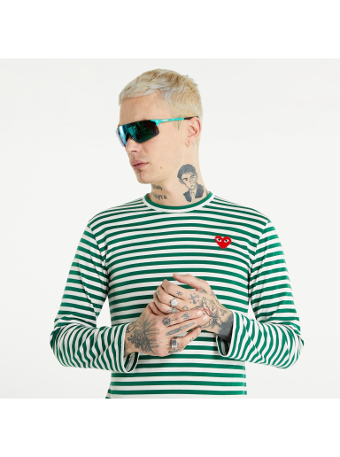 T-shirt Comme des Garçons PLAY Long Sleeve Tee Grön | AZT164 green