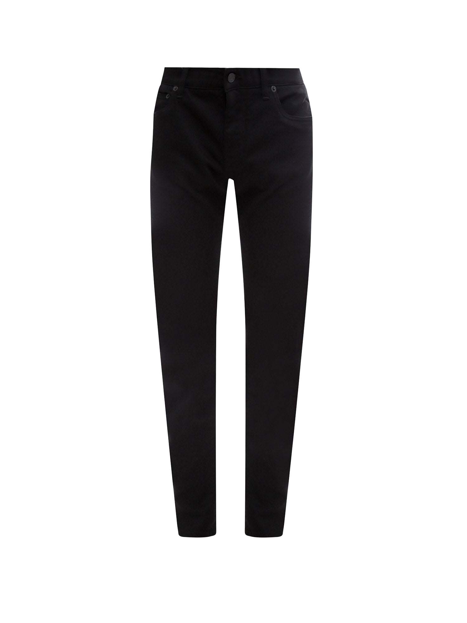 Byxor Dolce & Gabbana Stretch Cotton Back Embossed Logo Trousers Black Svart | GY07CZG8DK3#S9001, 0