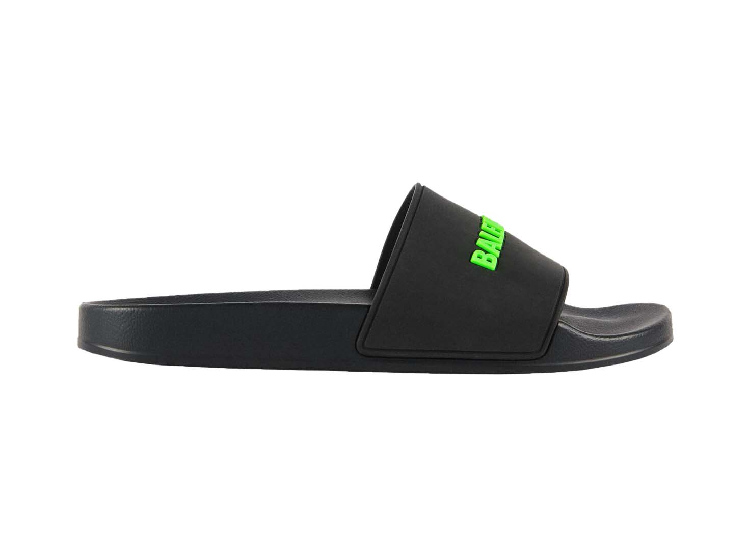 Sneakers och skor Balenciaga Pool Slide Black Fluo Green W Grön | 565547W1S811030, 0