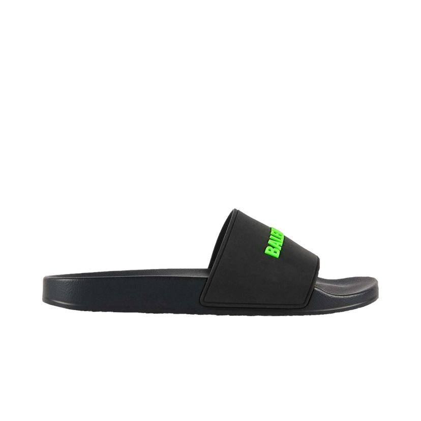 Sneakers och skor Balenciaga Pool Slide Black Fluo Green W Grön | 565547W1S811030