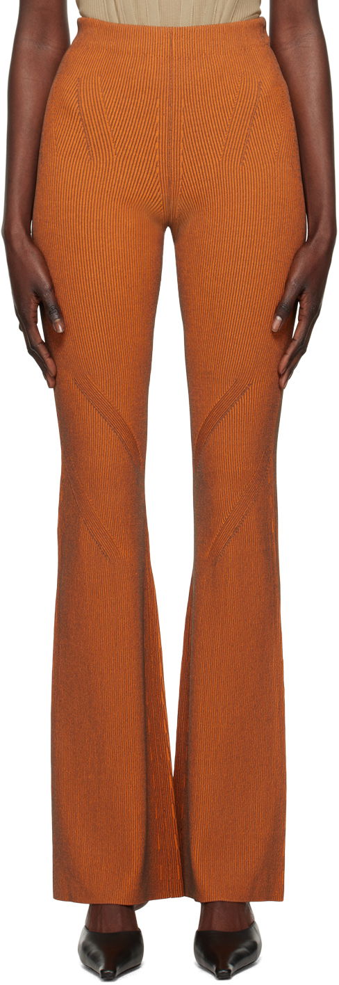 Damasker Dion Lee Angled Knit Trousers Orange | C7154R23