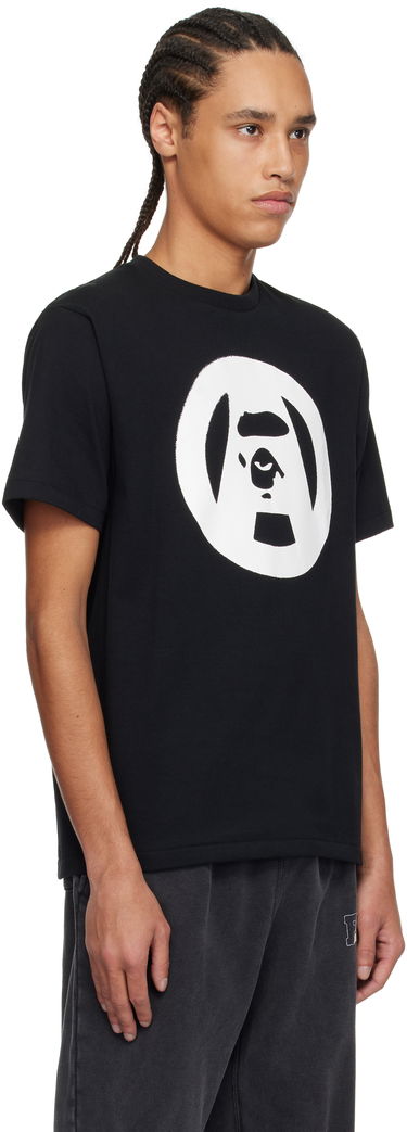 T-shirt BAPE A Bathing Ape Stencil Circle Ape Face T-Shirt Vit | 001TEL301053M, 4