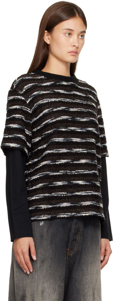 Sweater Andersson Bell Textured Striped Short-Sleeve Layered Sweater Flerfärgad | atb1373u, 1