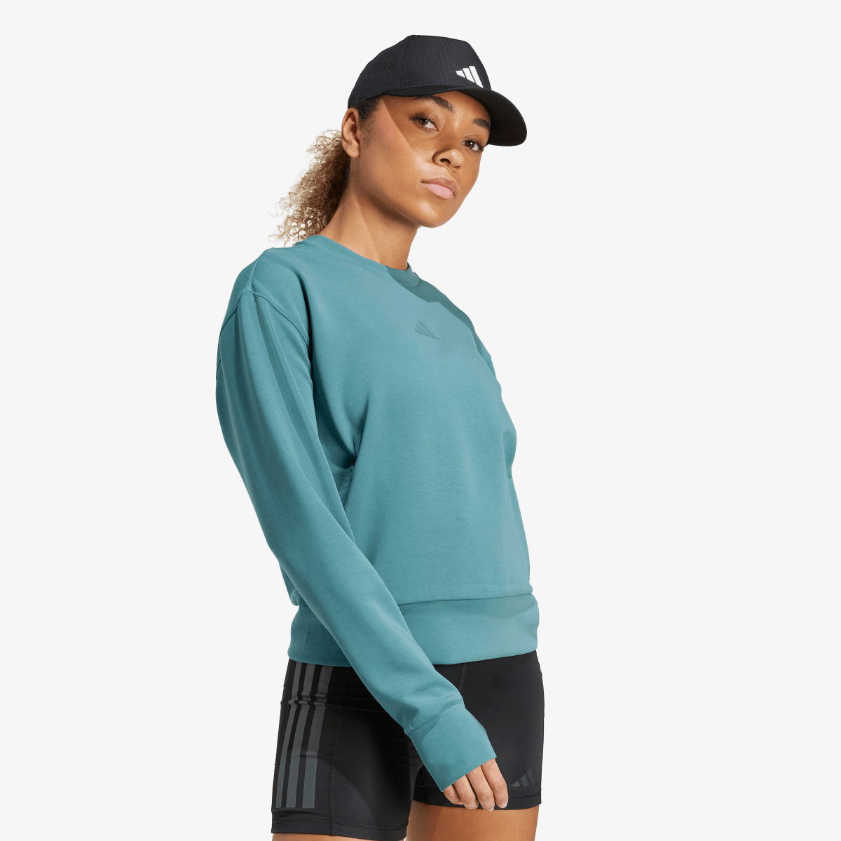 Sweatshirt adidas Performance Designed-for-Training Warm-Up Crewneck Sweatshirt Grön | JW3395, 1