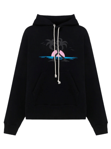 Sweatshirt Palm Angels Hugging Palms Hoodie Svart | PMBB058S22FLE0201020