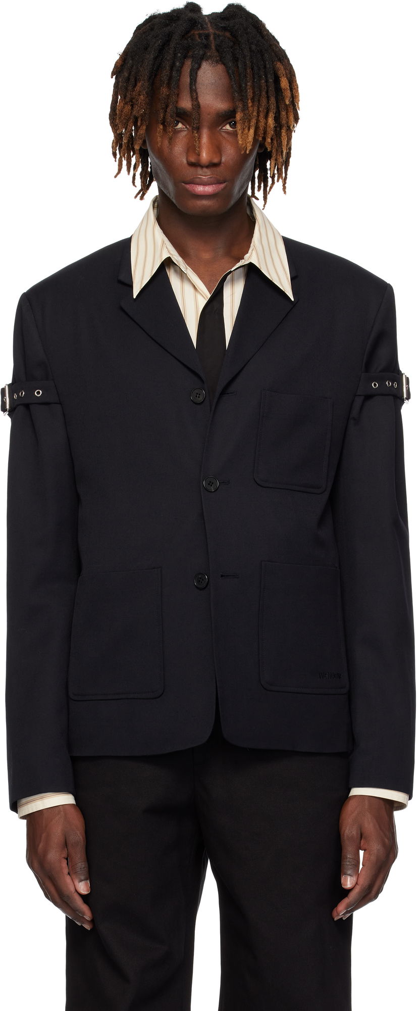 Jacka We11done We11done Belted Blazer Svart | WD-JK0-25-006-U-NV