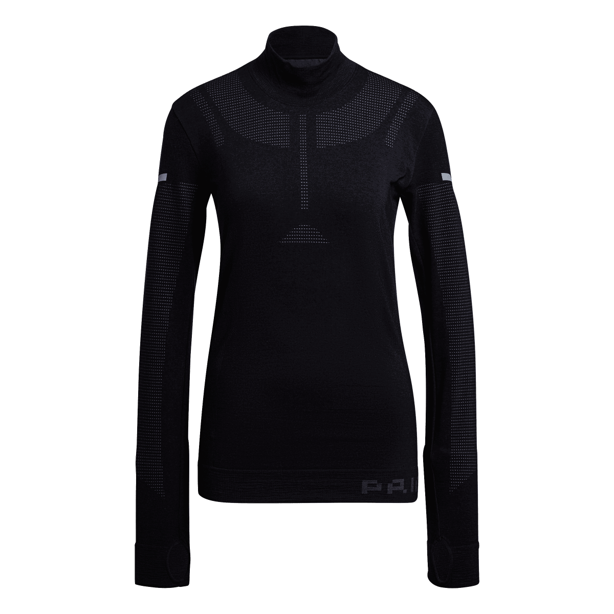 T-shirt adidas Originals PK Midlayer Long-Sleeve Mock-Neck Top with Perforated Details Svart | H13228, 0