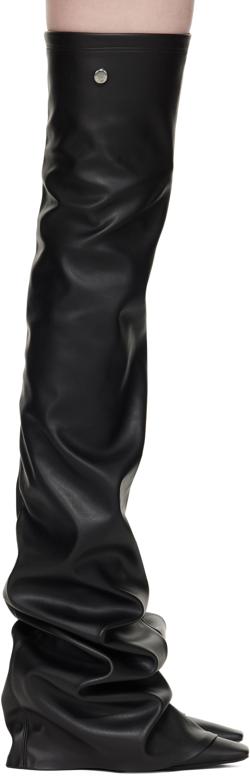 Kläder The Attico Attico Robin Thigh-High Boots Svart | 250WSH00872 PUR003AA