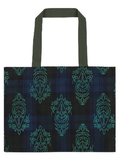 Tygpåse Paria Farzaneh Halley Check Tote Bag Mörkblå | PFA0029 001