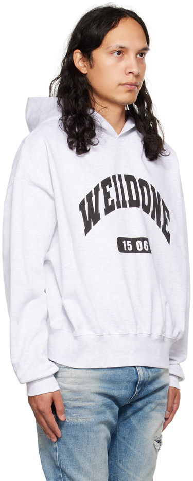 Sweatshirt We11done We11done Print Hoodie Grå | WD-TH3-22-807-U-GY, 1