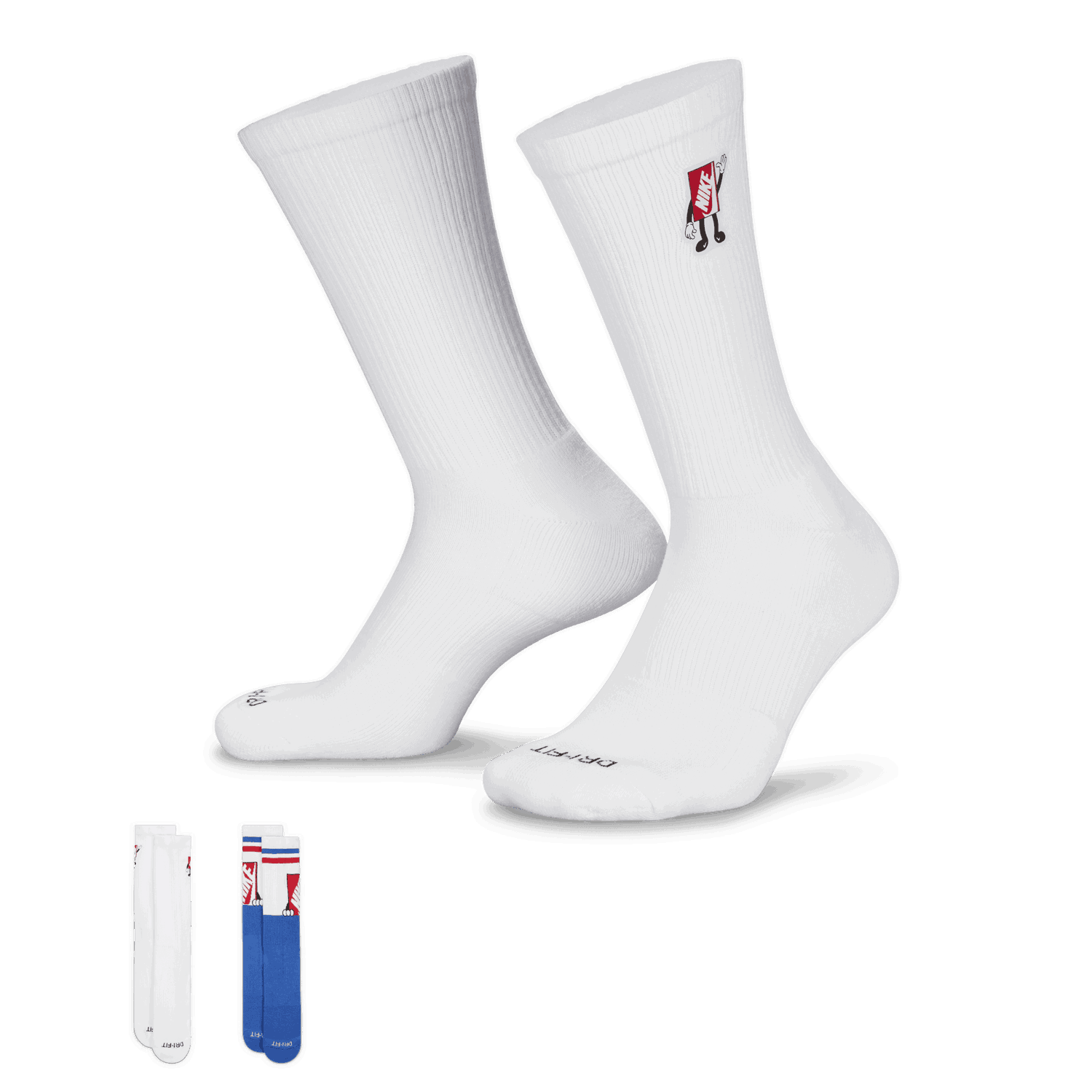 Strumpor Nike Everyday Plus 2 pairs Vit | FB3273-901, 0