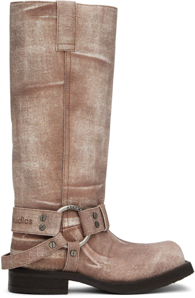 Klä Acne Studios Acne Studios Balius Canvas Boots Beige | AD0761-