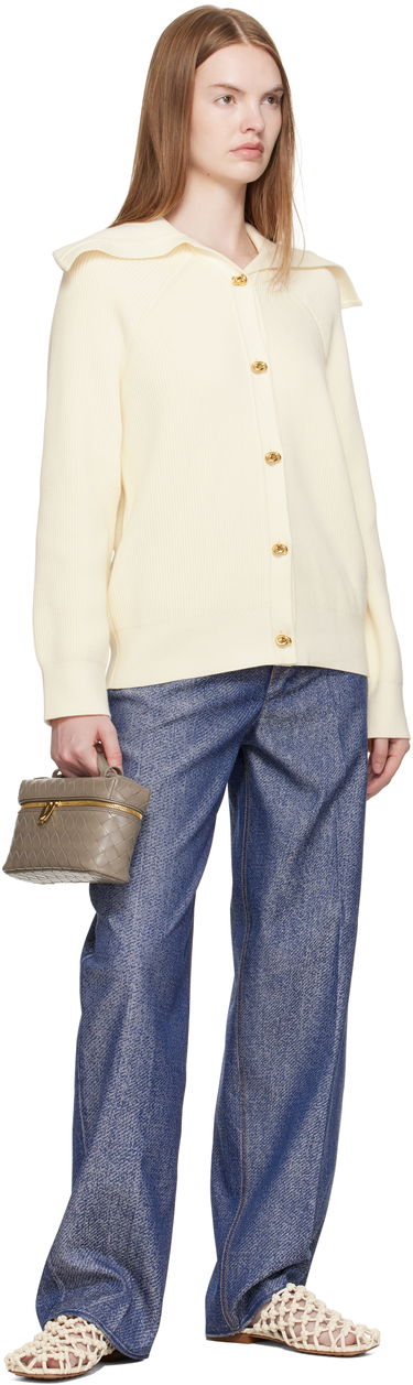 Sneakers och skor Bottega Veneta Bottega Veneta Supple Lambskin Flat Sandals Vit | 827669 V3H60, 4