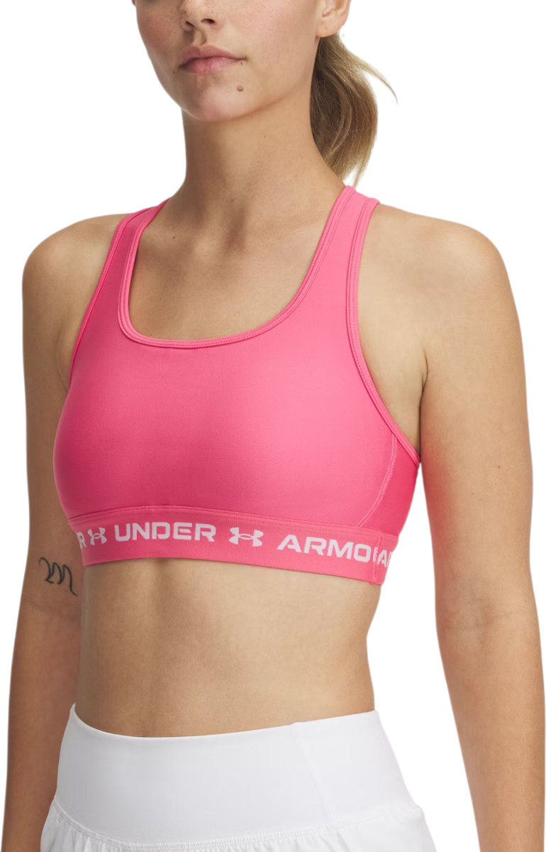 Behå Under Armour Crossback Mid Sports Bra Rosa | 1361034-672