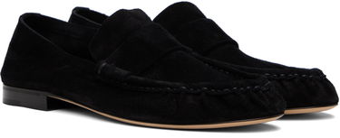Sneakers och skor The Row The Row Soft Suede Loafers Svart | F1626-L305, 3
