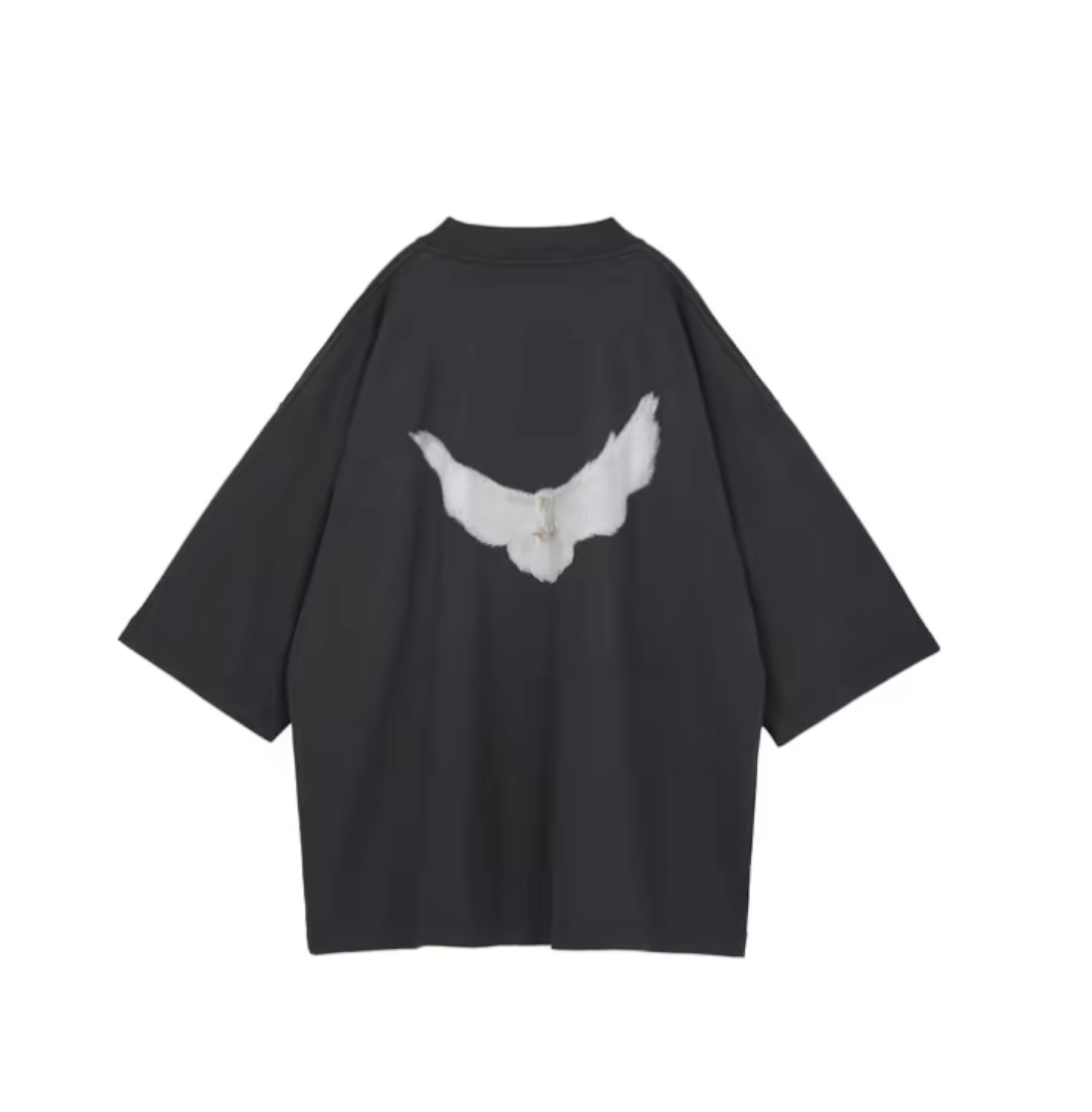 T-shirt GAP Yeezy Gap Engineered by Balenciaga Dove 3/4 Sleeve Tee Svart | YEEZY-SS22-072, 0