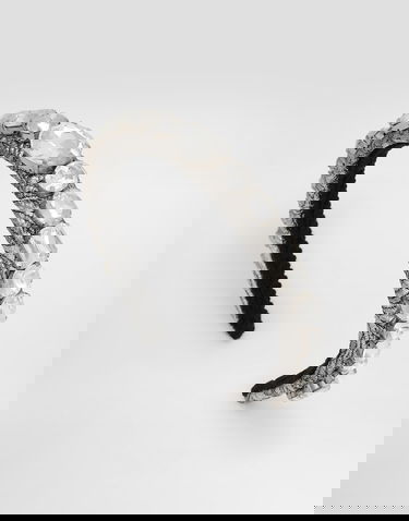 Tillbehör Dolce & Gabbana Floral Jacquard Headband with Crystals and Embroidery Metallisk | FY366ZGDDDMS8400, 2