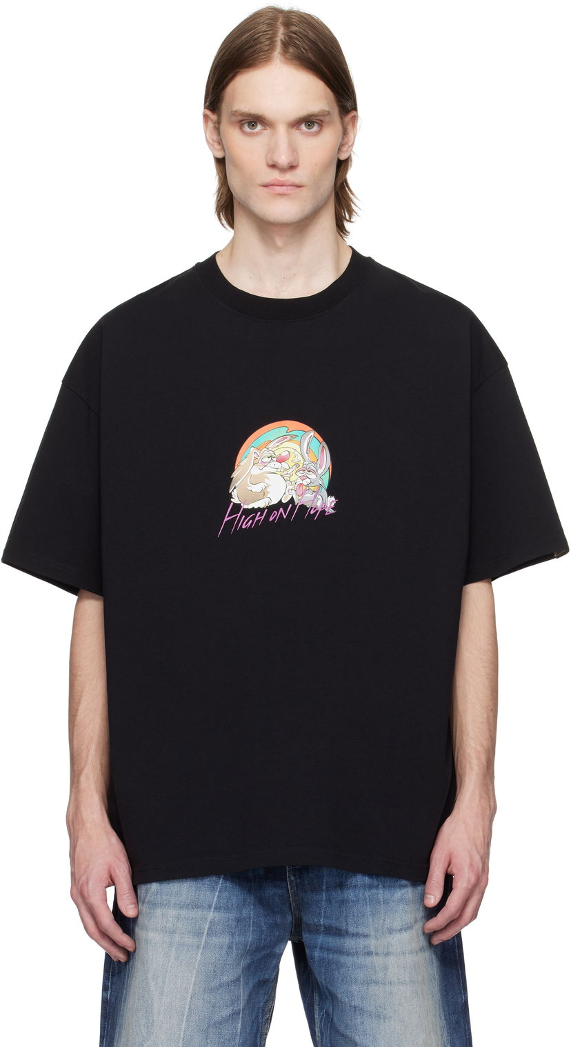T-shirt Martine Rose Martine Rose Oversized Graphic T-Shirt Svart | 621JE03001H