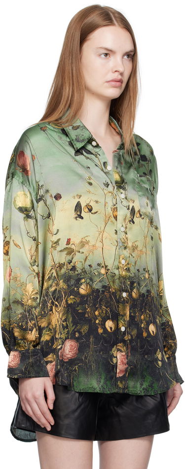 Skjorta R13 R13 Drop Neck Floral Print Shirt Grön | R13WR004-R584A, 1