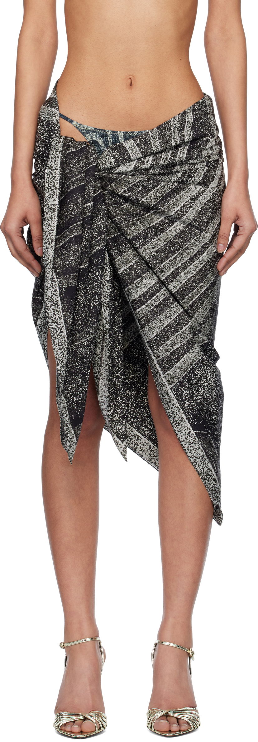 Badkläder Jean Paul Gaultier Jean Paul Gaultier 'The Spirale' Sarong Flerfärgad | 25/34-U-JU175-C596-000203