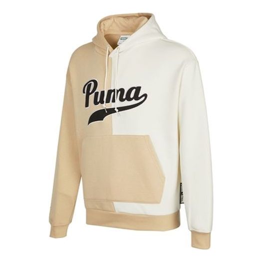 Sweatshirt Puma Colorblock Fleece Hoodie Beige | 534381-20, 0