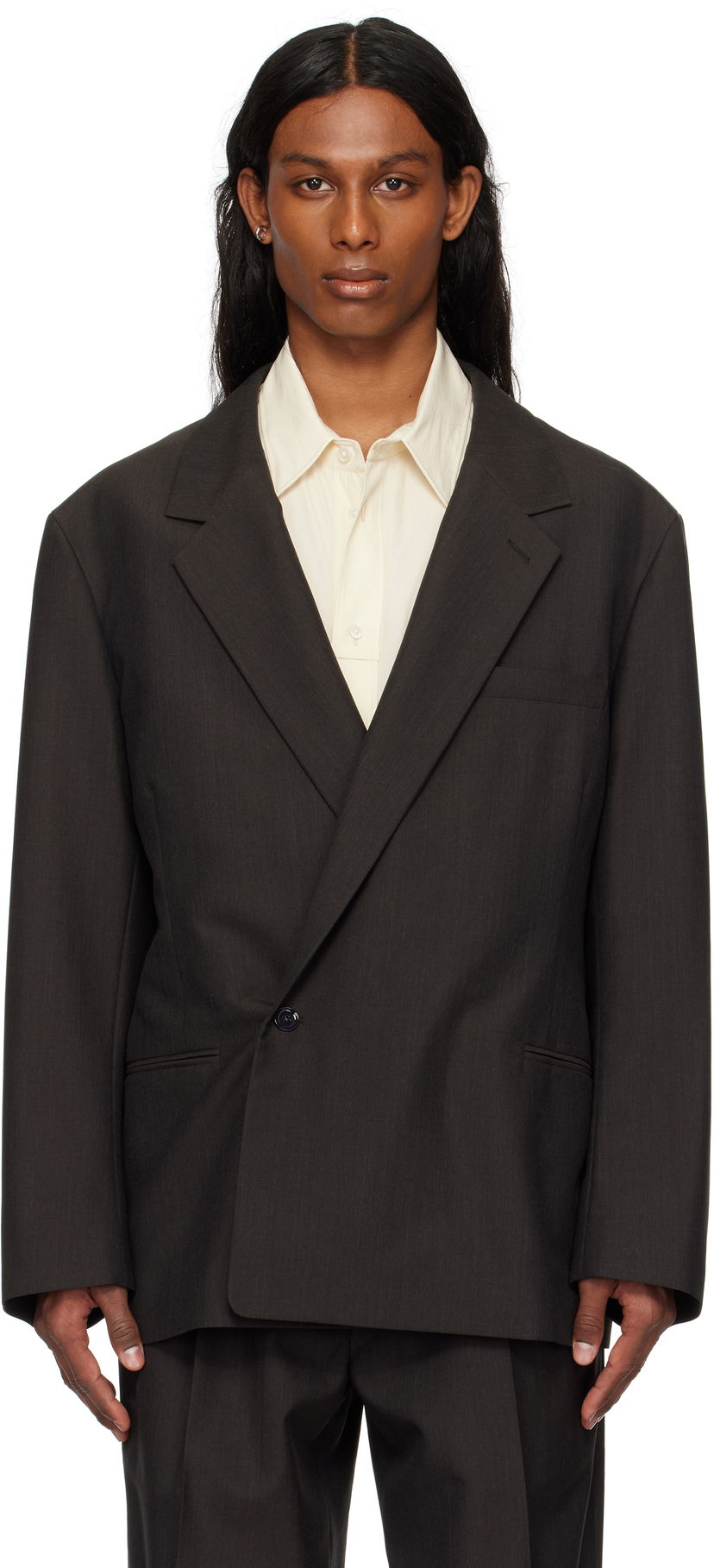 Jacka LEMAIRE Lemaire Soft Double Breasted Blazer Svart | JA1063 LF414