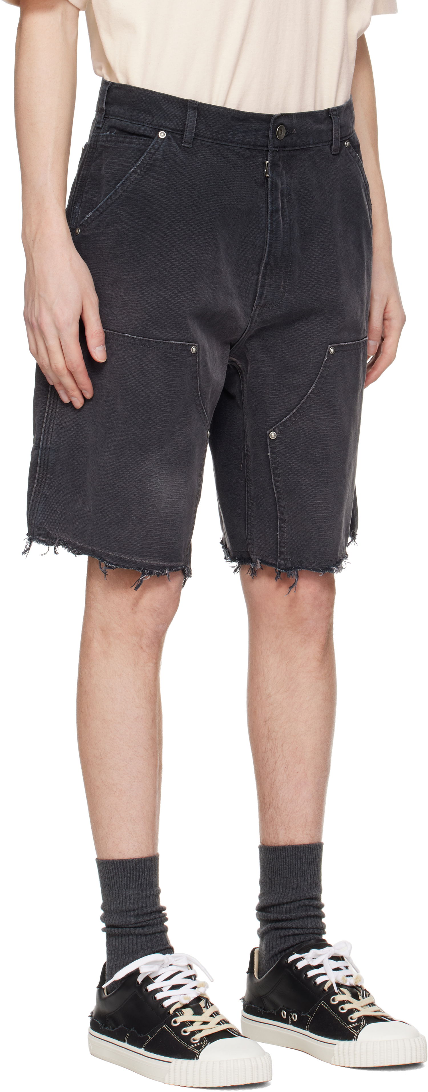 Shorts Maison Margiela Maison Margiela Stud Denim Shorts Svart | S50MU0082 M35255, 1