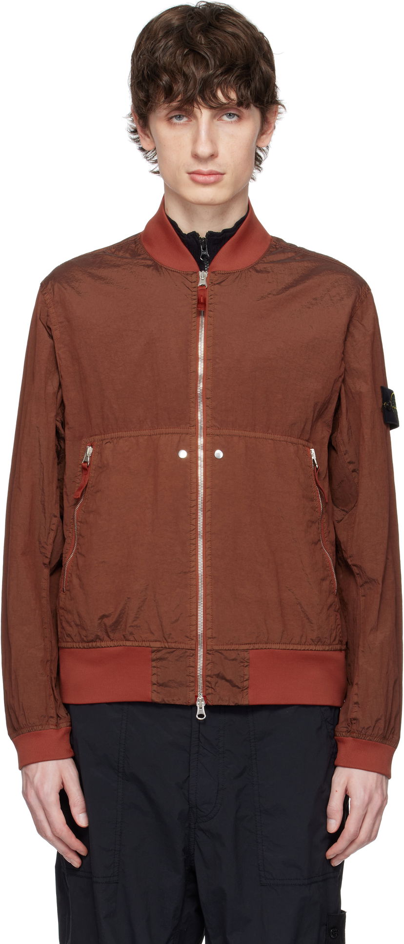 Bomberjacka Stone Island Stone Island Watro-TC ECONYL Bomber Jacket Brun | K1S15 4100019 S0020