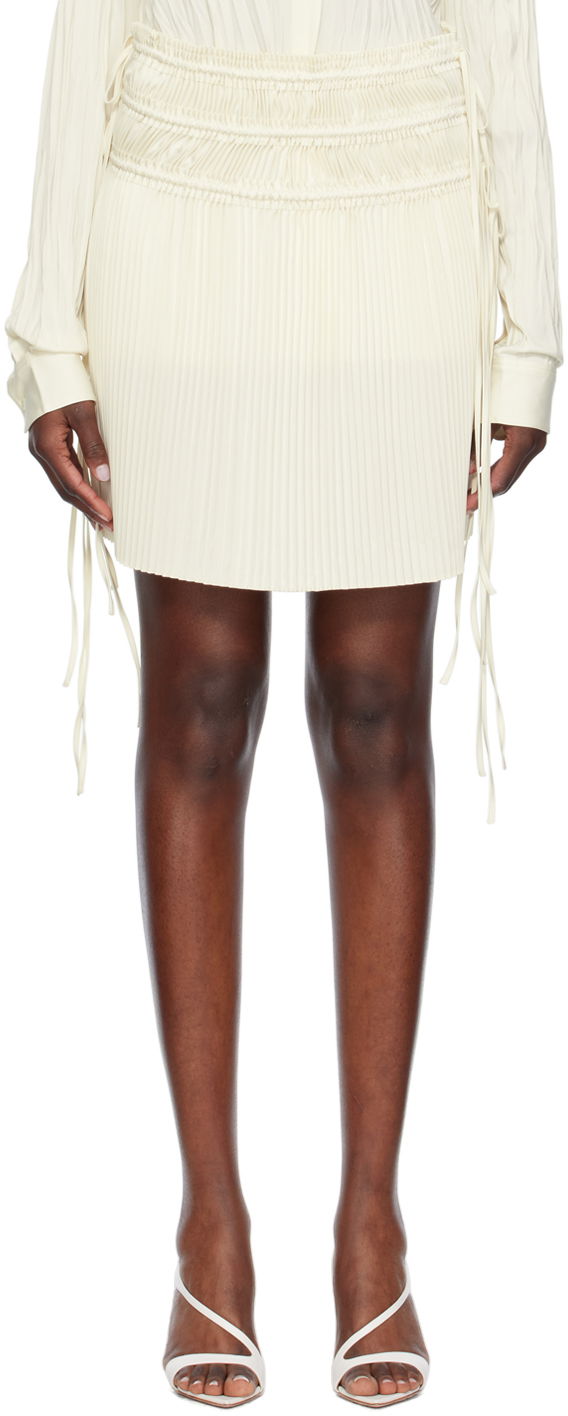 Kjol Helmut Lang Helmut Lang Pleated Miniskirt Vit | O02HW302