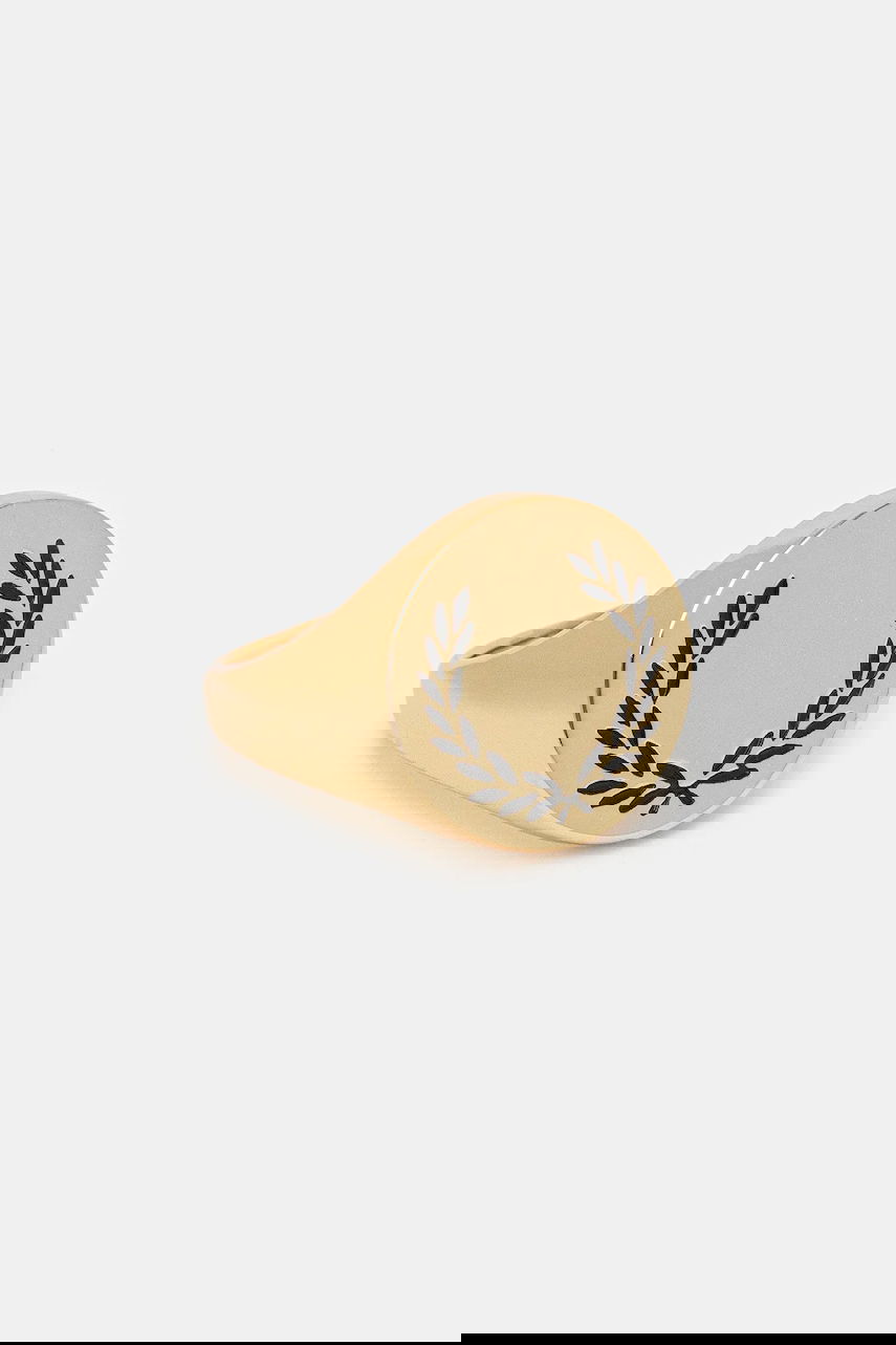 Ringa Fred Perry Fred Perry Laurel Wreath Signet Ring Metallisk | MS8703, 0