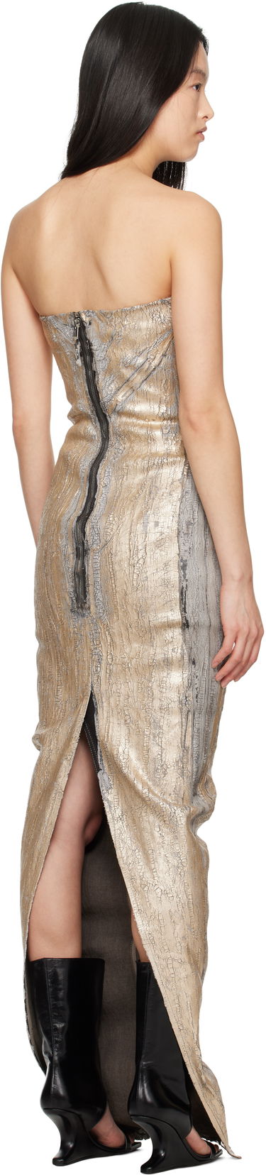 Klä Rick Owens Rick Owens Hollywood Bustier Gown Metallisk | RP01E7524 SGMC, 2