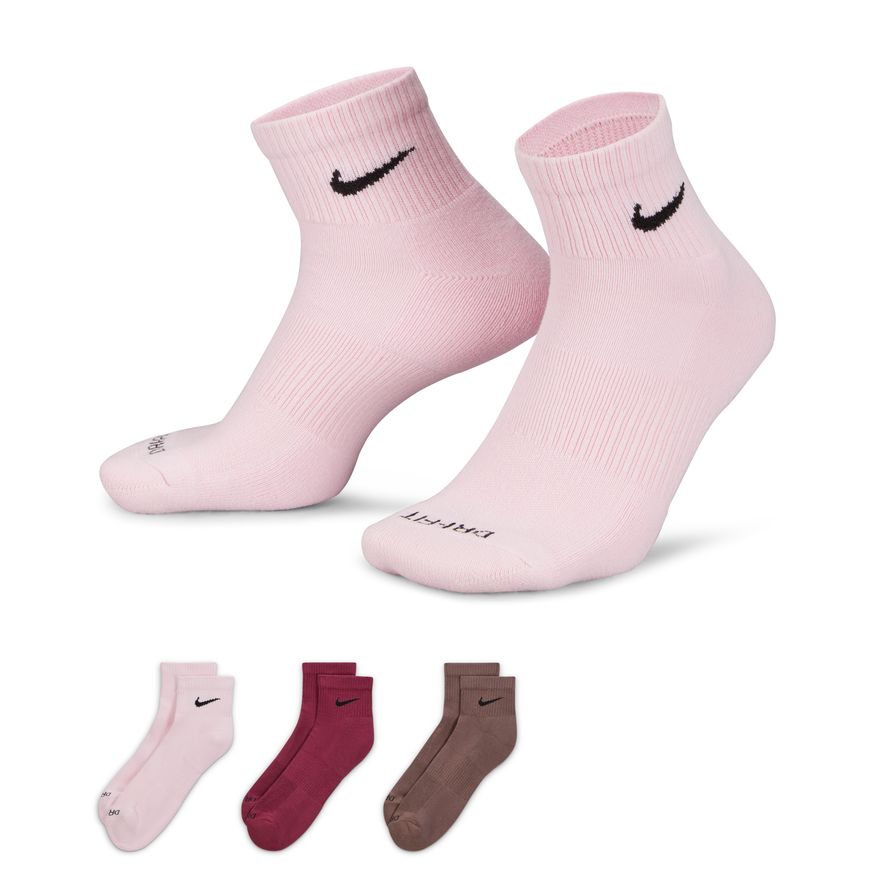 Strumpor Jordan Nike Everyday Plus Cushioned Training Ankle Socks 3-Pack Flerfärgad | SX6890-961, 1
