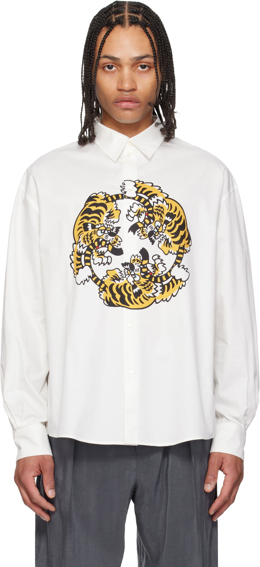 Skjorta KENZO Kenzo Paris VERDY Edition Casual Poplin Shirt Vit | FF55CH4309P2