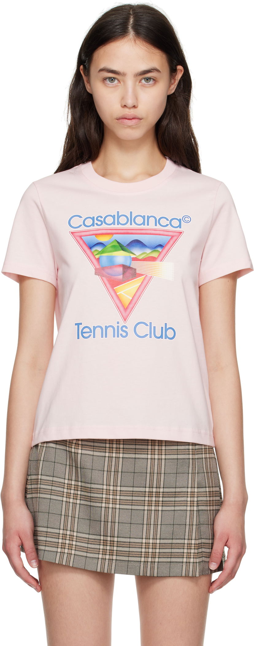 T-shirt Casablanca Casablanca Tennis Club T-Shirt Rosa | WPF25-JTS-020-02
