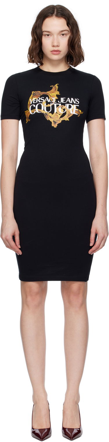 Klä Versace Versace Jeans Couture Jersey Stretch Minidress Svart | E79HAOE06_ECJ02E, 0