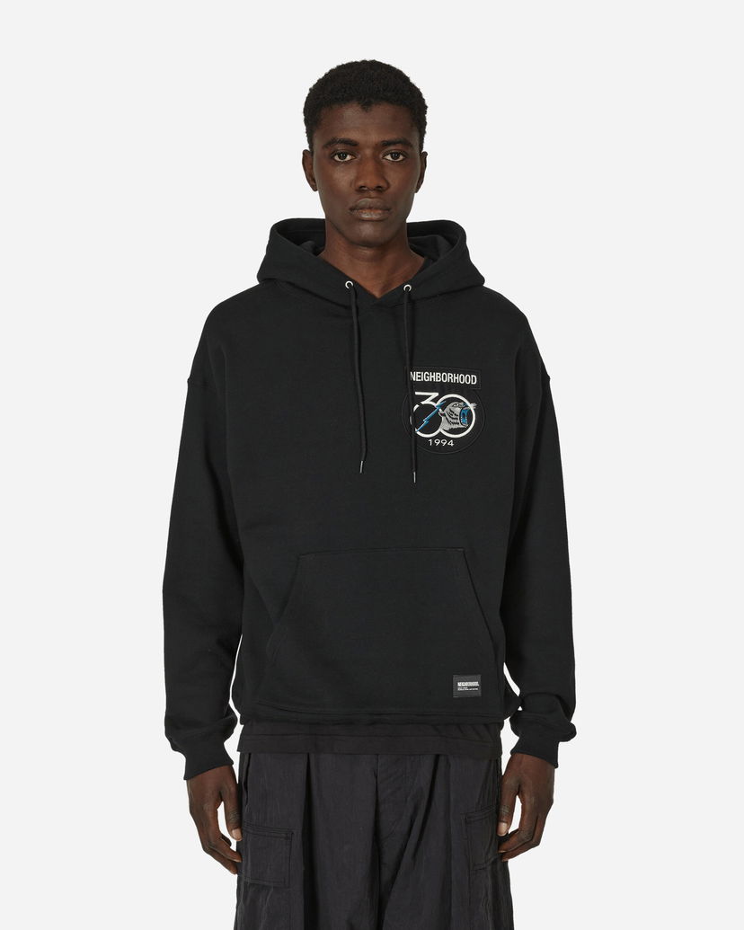 Sweatshirt Neighborhood Patched Hooded Sweatshirt Black Svart | 241UWNH-CSM01S BK
