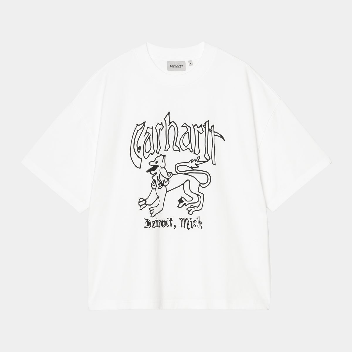 T-shirt Carhartt WIP S/S Hackwork T-Shirt heavy stone wash Vit | I035434_9, 0