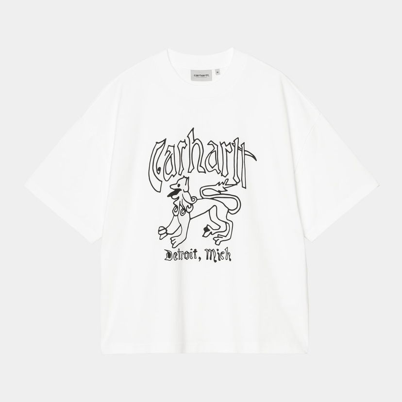 T-shirt Carhartt WIP S/S Hackwork T-Shirt heavy stone wash Vit | I035434_9