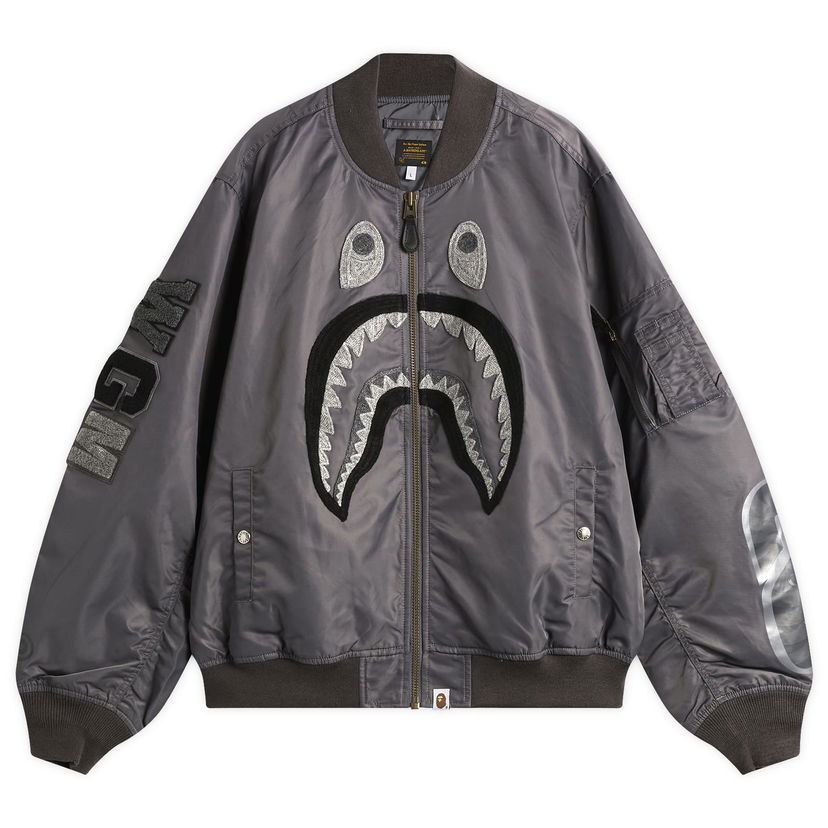Bomberjacka BAPE Tonal Shark MA-1 Jacket Grå | 001LJL801313M-CHA